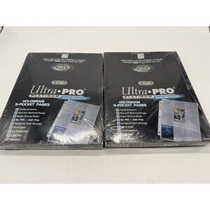 Lot of 2 Ultra Pro 9 Pocket Platinum Series 9 Pocket Trading Card 100 Pages